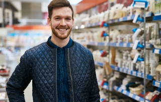 Friendly handsome man