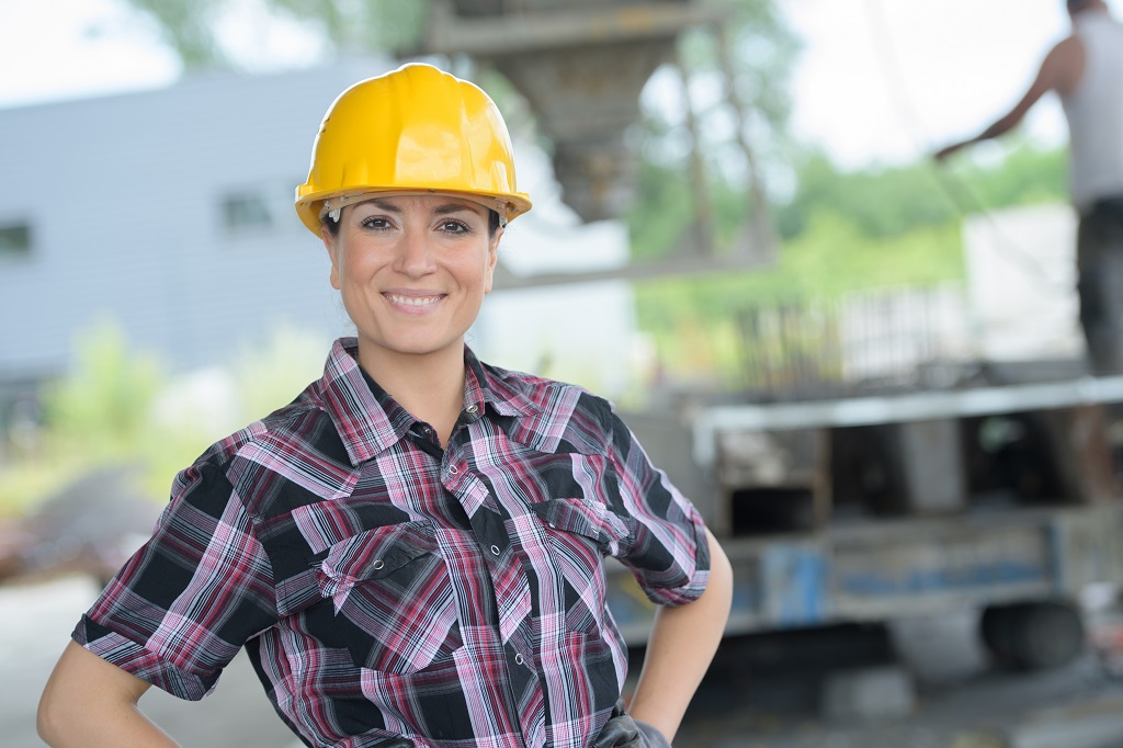 female construction worker